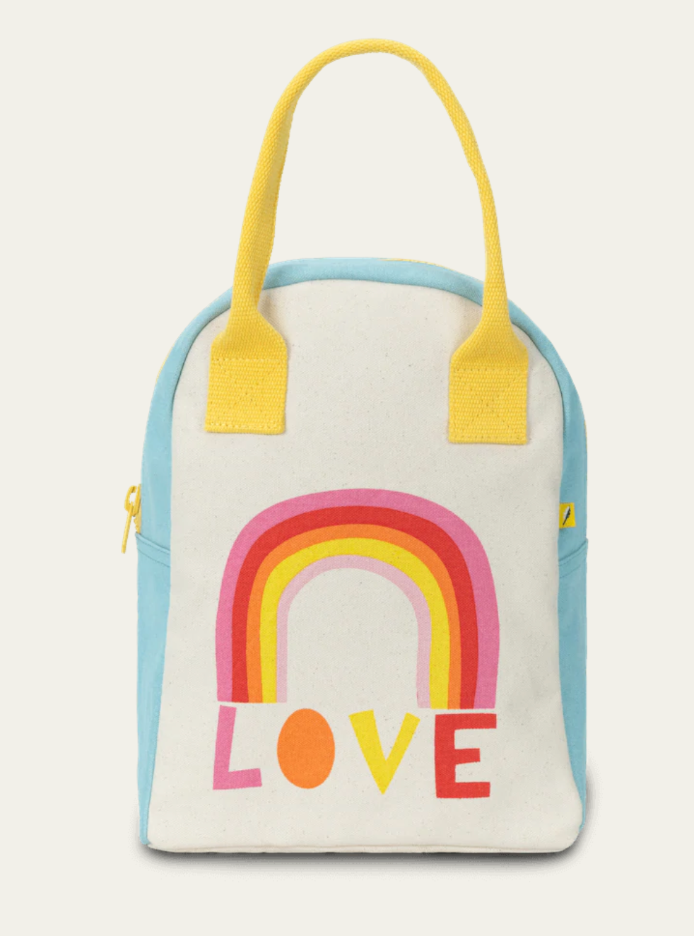 Lunch Tote Bag Peach Rainbow